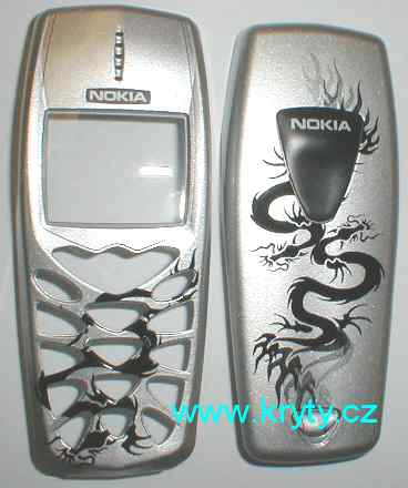 Kryt Nokia 3510 Silver Dragon stříbrný drak originální VTG