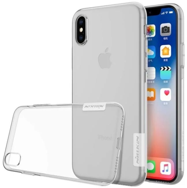 Nillkin Nature TPU silikonové pouzdro Grey pro iPhone XS Max