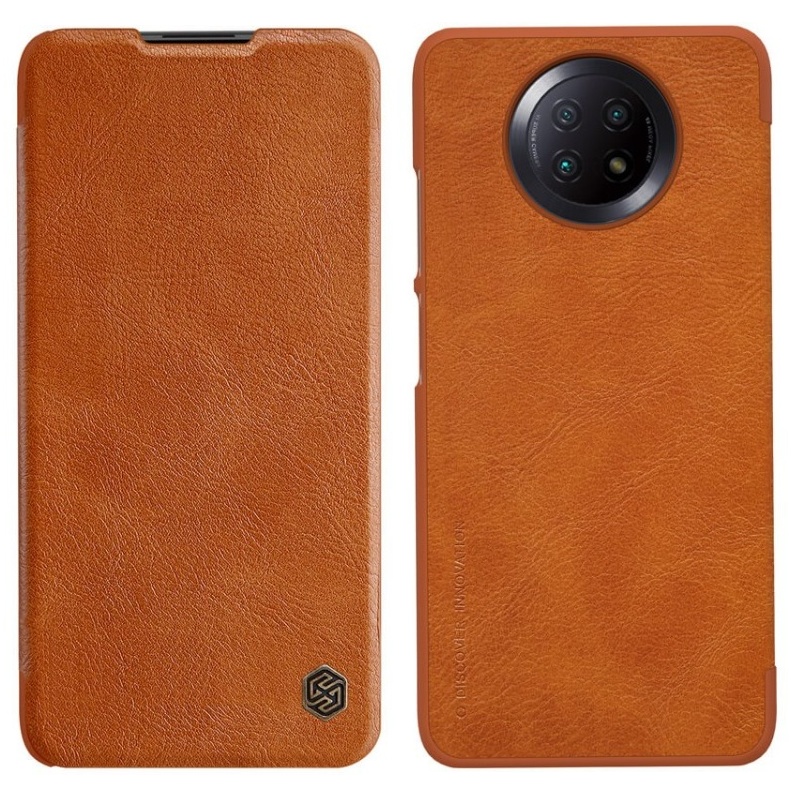 Nillkin Qin knížkové pouzdro pro Xiaomi Redmi Note 9T 5G Brown