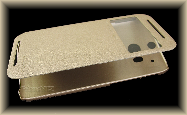 Nillkin Sparkle Folio Pouzdro GOLD zlatá barva pro HTC One M8