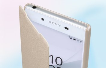 Nillkin Sparkle Folio Pouzdro GOLD zlatá barva pro Sony E6653 Xperia Z5