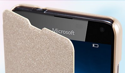 Nillkin Sparkle Folio Pouzdro GOLD zlatá barva pro Nokia Lumia 650