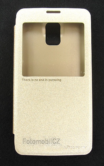 Nillkin Sparkle S-View Pouzdro GOLD zlatá barva pro Samsung G900 Galaxy S5