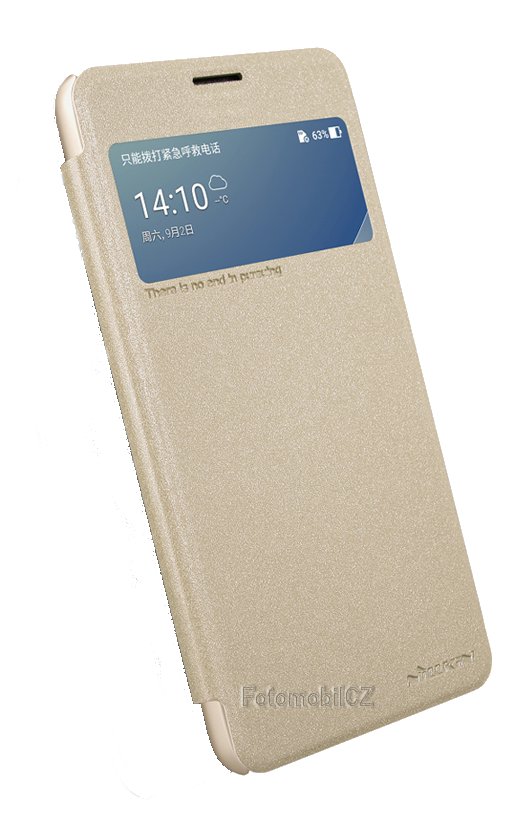 Nillkin Sparkle S-View Pouzdro GOLD zlatá barva pro ASUS Zenfone 4 Max ZC554KL