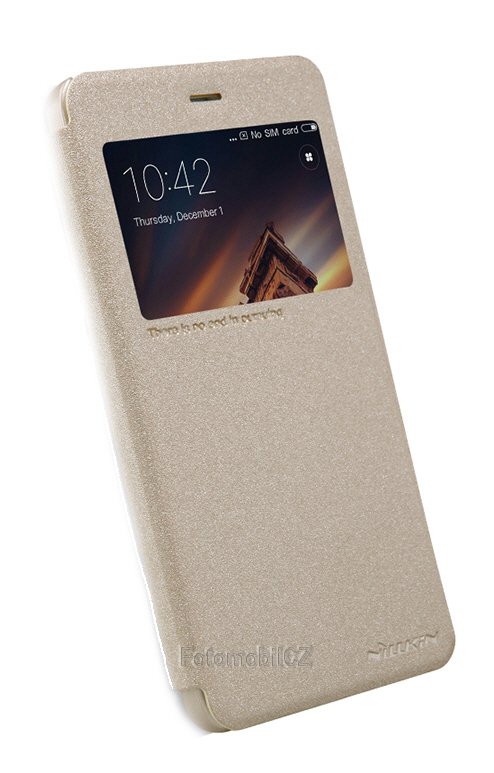 Nillkin Sparkle S-View Pouzdro GOLD zlatá barva pro Xiaomi Redmi 4A