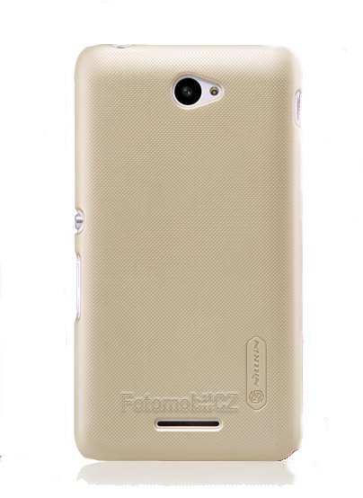 Nillkin Super Frosted Zadní Kryt + fólie GOLD zlatá barva pro Sony E2105 Xperia E4