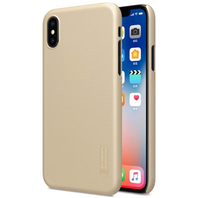 Nillkin Super Frosted Zadní Kryt GOLD zlatá barva pro iPhone X / XS