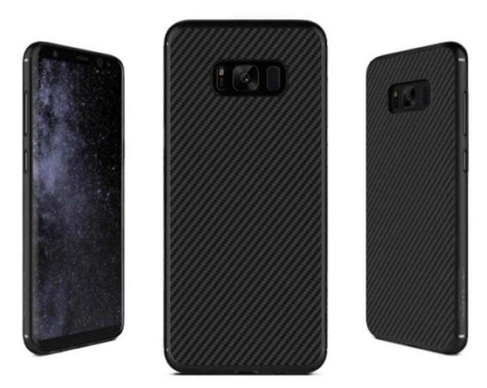 Nillkin Synthetic Fiber Ochranný Zadní Kryt Carbon Black pro Samsung G950 Galaxy S8