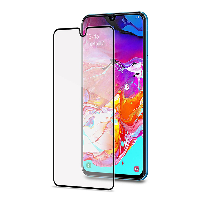 Ochranné tvrzené sklo CELLY Full Glass pro Samsung Galaxy A70, černé