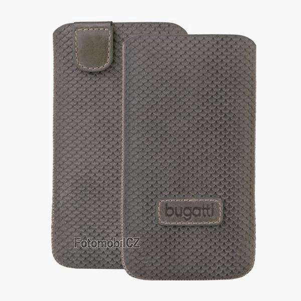 Bugatti Kožené Pouzdro Perfect Scale tmavě šedé pro iPhone 4, 4S