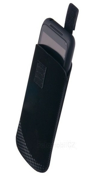 Pouzdro CellularLine TATTO, eco-nabuk, velikost XL, černé