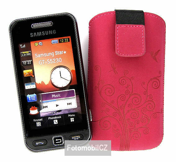 Pouzdro PINK s vysunováním pro  Samsung S5230 Star