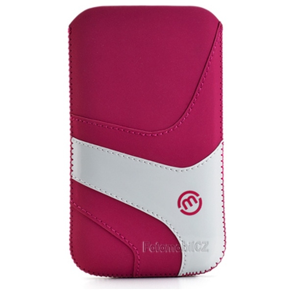 Pouzdro Maloperro - Neo Nabuk, pro smartphone velikosti L, růžová/ bílá