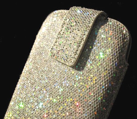 Pouzdro OZBO Cora Flash, velikost XL, stříbrný glitter