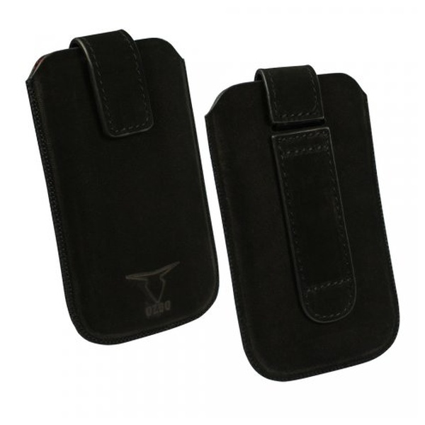 Kožené pouzdro OZBO Nabuk, velikost M, černé