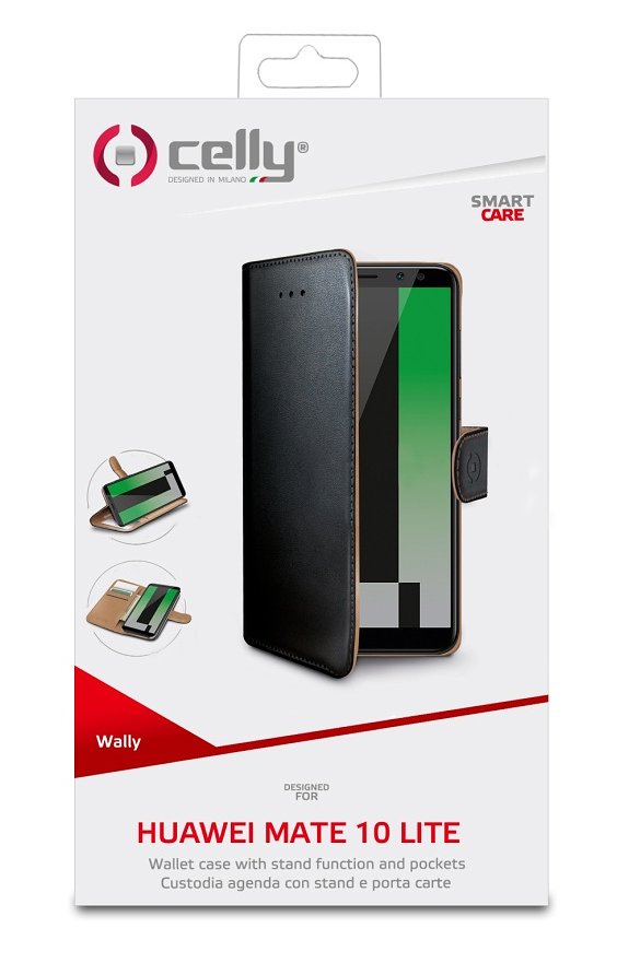 Pouzdro typu kniha CELLY Wally pro Huawei Mate 10 Lite, černé
