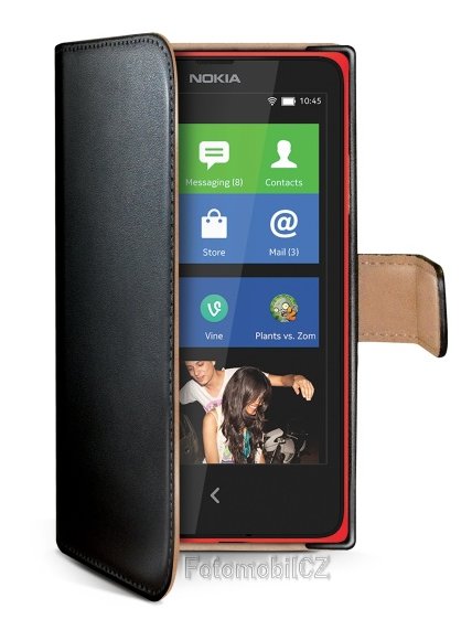 Pouzdro typu kniha CELLY Wally pro Nokia X, X Dual SIM, černé