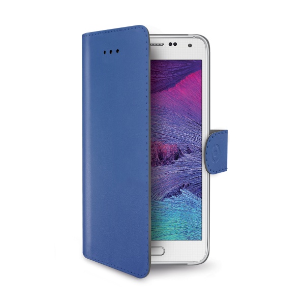Pouzdro typu kniha CELLY Wally pro Samsung Galaxy S6, PU kůže, modré