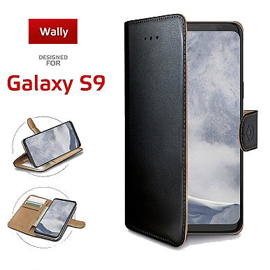 Pouzdro typu kniha CELLY Wally pro Samsung G960 Galaxy S9, černé