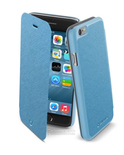 Pouzdro typu kniha CellularLine Book Color pro iPhone 6 / 6S, modré