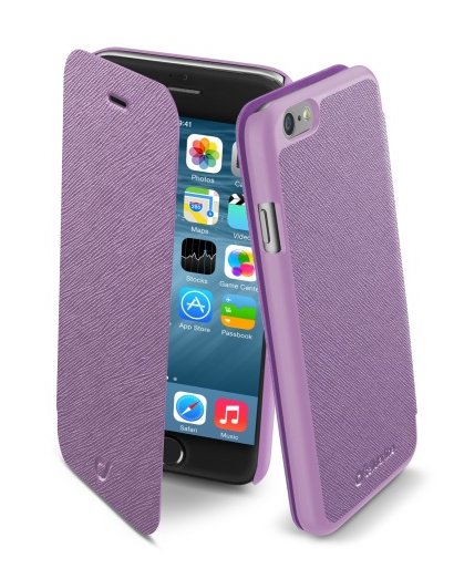 Pouzdro typu kniha CellularLine Book Color pro iPhone 6 / 6S, růžové