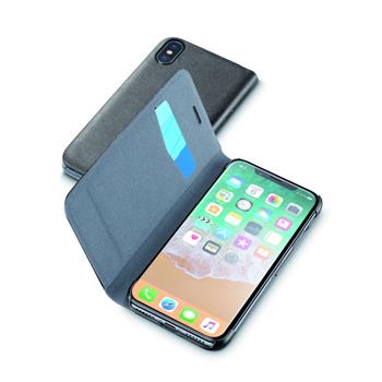 Pouzdro typu kniha CellularLine Book Essential pro iPhone X / XS, černé