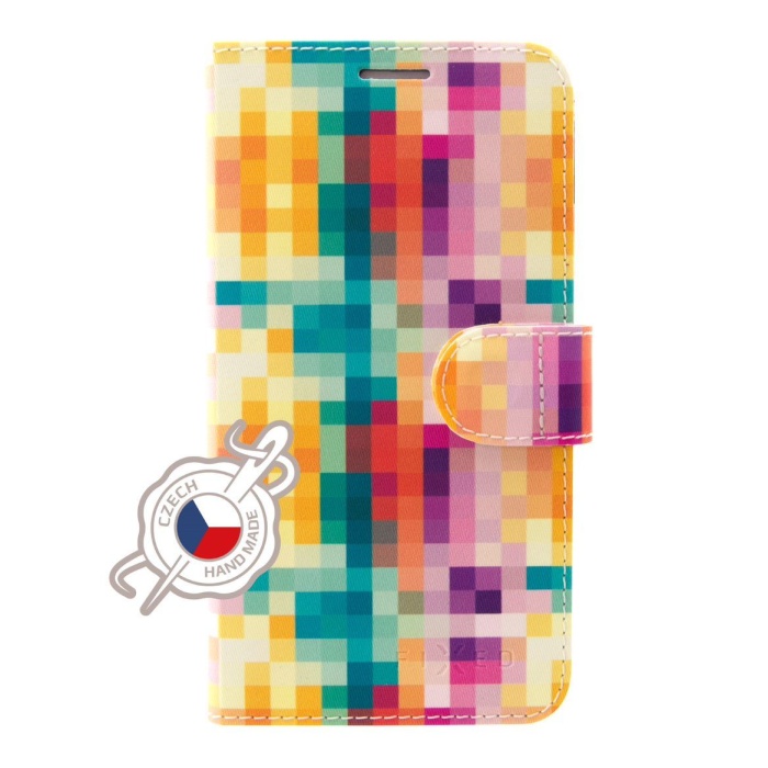 Pouzdro typu kniha FIXED Opus pro Samsung Galaxy A50, motiv Dice + sklo na displej
