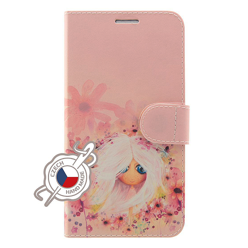 Pouzdro typu kniha FIXED FIT s Dušinkami pro Samsung J330F Galaxy J3 2017, motiv Jasmínka