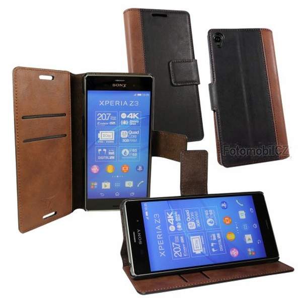 Pouzdro typu kniha OZBO Calico pro Sony D6603 Xperia Z3 černé