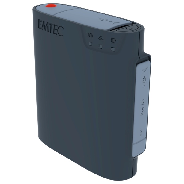 Powerbanka a WiFi router EMTEC Power Connect U600, 5200mAh, čtečka micro SD, USB, RJ45, DLNA