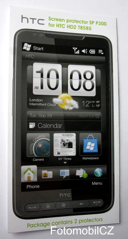 HTC ochranná fólie na displej SP P300 pro HTC HD2 Leo T8585 (2 ks)