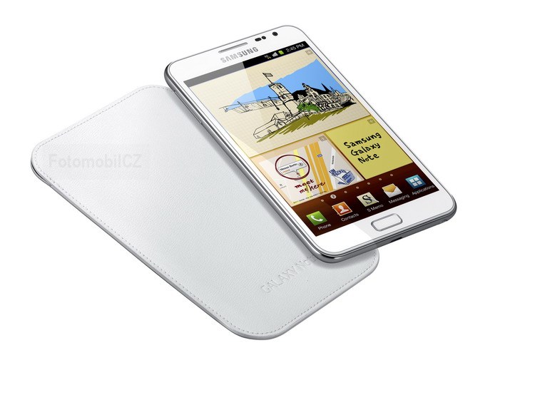 Samsung pouzdro zasouvací vertikální EFC-1E1L pro Galaxy Note N7000 (i9220), bílá