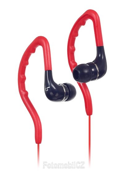 Sportovní in-ear sluchátka KitSound, 3,5 mm jack, červené
