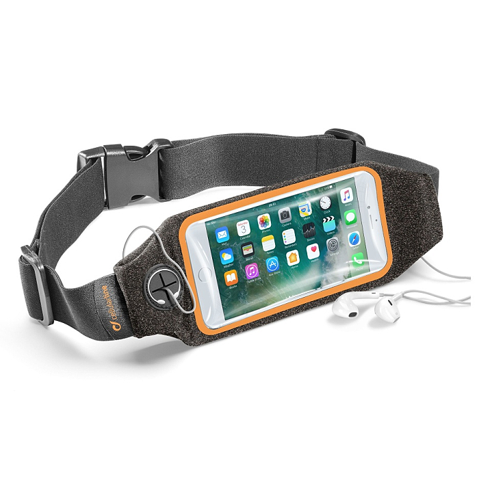 Sportovní pouzdro CellularLine WAISTBAND, SUMMER EDITION, s průhledem a kapsou na příslušenství, design Melange