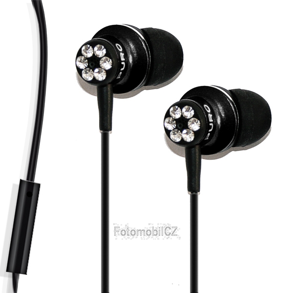 Puro stereo headset IPHF4 pro iPod, iPhone, iPad, MP3 s dálkovým ovládáním, černá