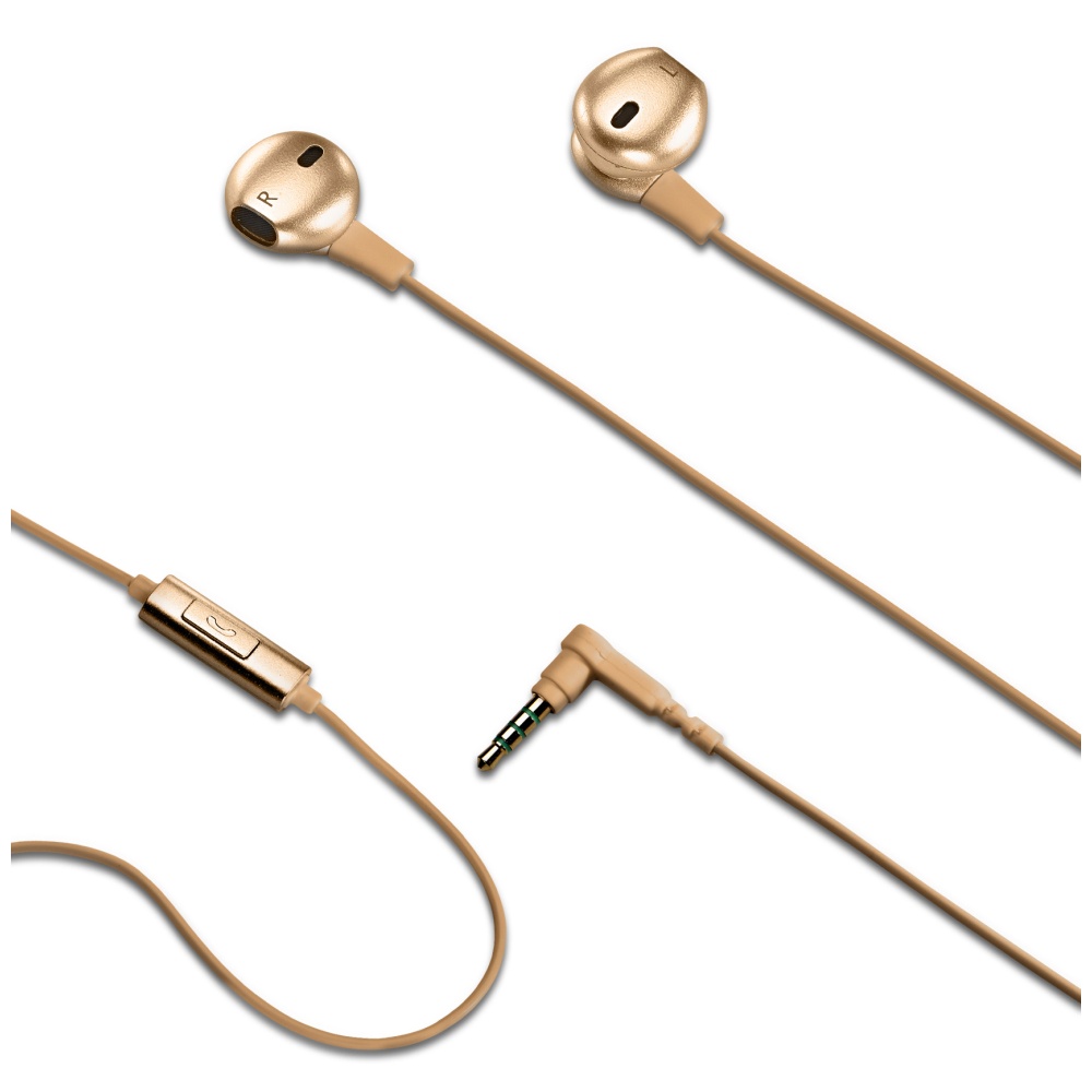 Stereo sluchátka CELLY NJOY, 3,5mm jack, zlatá