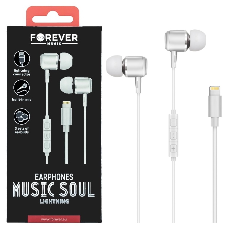 Forever HFPAPIPWH Přenosná stereo sluchátka pro iPhone bílá