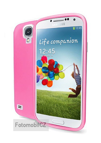 TPU silikonové pouzdro CELLY Gelskin pro Samsung Galaxy S4, růžové + fólie na displej