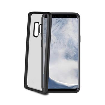 TPU silikonové pouzdro CELLY Laser - lemování s matným kovovým efektem pro Samsung Galaxy S9, černé