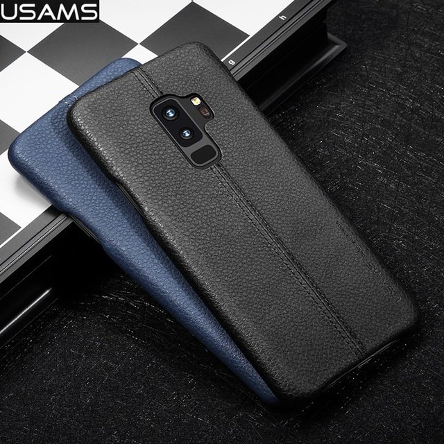 USAMS Joe Zadní Kožený Kryt Black pro Samsung G960 Galaxy S9
