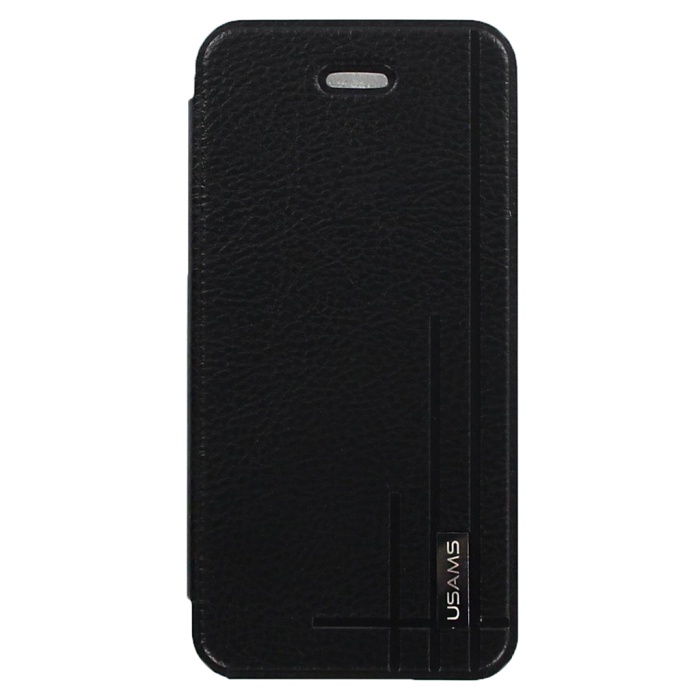 USAMS Kožené Folio Starry Sky Pouzdro Black pro iPhone 5C