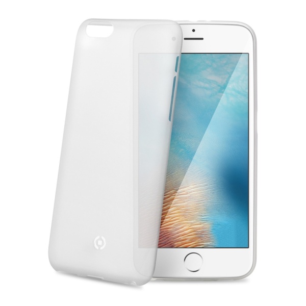 Ultra tenké silikonové TPU pouzdro CELLY Frost pro  iPhone 7 / 8 / SE 2020 / SE 2022, 0,29 mm, bílé