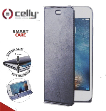 Ultra tenké pouzdro typu kniha CELLY Air pro Apple iPhone 7 / 8 / SE 2020 / SE 2022, stříbrné