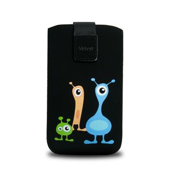 Univerzální pouzdro FIXED Velvet, mikroplyš, motiv Alien, velikost 5XL+