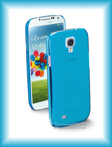 Zadní kryt CellularLine Cool Fluo pro Samsung Galaxy S4, modrý + fólie
