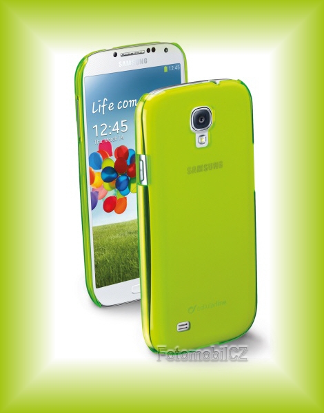 Zadní kryt CellularLine Cool Fluo pro Samsung Galaxy S4, zelený + fólie