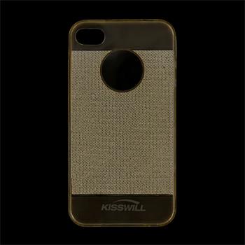 Kisswill TPU Shine Pouzdro GOLD zlatá barva pro iPhone 4 / 4S