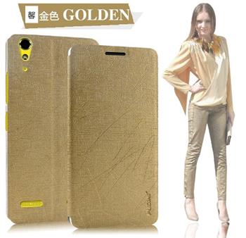 Pudini Book Pouzdro GOLD zlatá barva pro Lenovo A7000 (EU Blister)