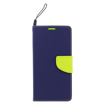 Fancy Diary Book Pouzdro Navy/Lime pro Samsung A310 Galaxy A3 2016