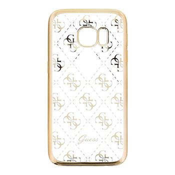 GUHCS7TR4GG Guess 4G TPU silikonové pouzdro GOLD zlatá barva pro Samsung G930 Galaxy S7